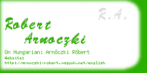 robert arnoczki business card