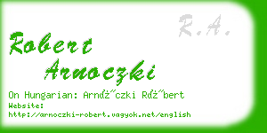 robert arnoczki business card